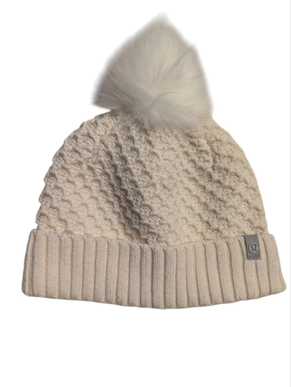 LULULEMON Ivory Pom-Pom Knit Beanie